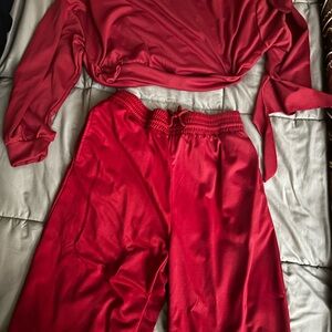 SHEIN Red Track Pants & Joggers